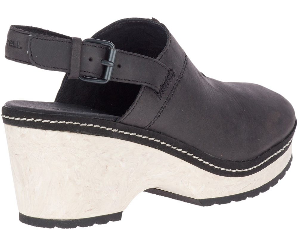 Merrell Sandals Black - Halendi Backstrap - Womens 76YVPGQLW
